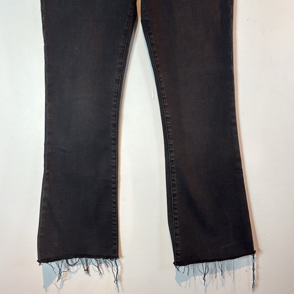 Frame Denim faded Black le crop mini boot jeans size 28 - Picture 7 of 12